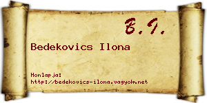 Bedekovics Ilona névjegykártya